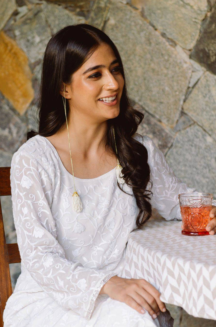 Straight kurta with jeans sale