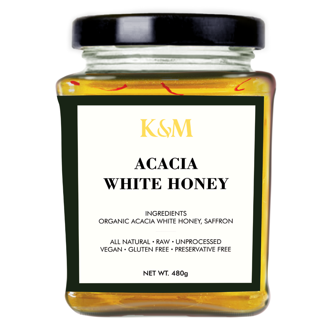 K&M Kashmiri Acacia Honey - 100% Raw & Natural / Kashmiri Saffron Honey