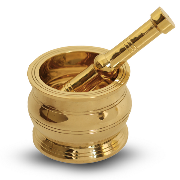 K&M Heritage Dome Brass Mortar & Pestle