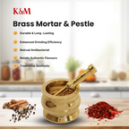 K&M Heritage Dome Brass Mortar & Pestle