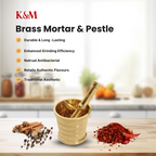 K&M Royal Brass Mortar & Pestle