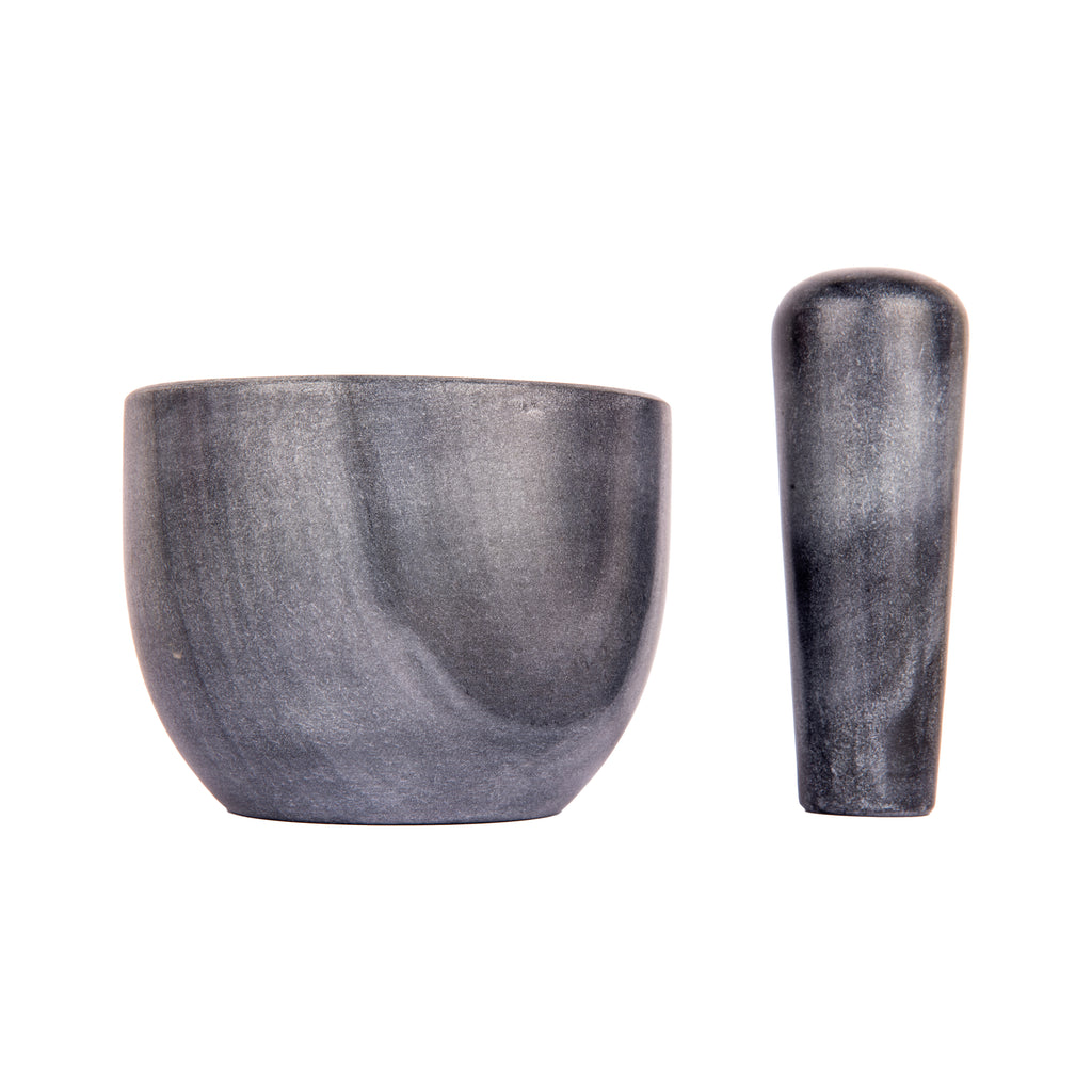 K&M Mortar & Pestle - Black Marble