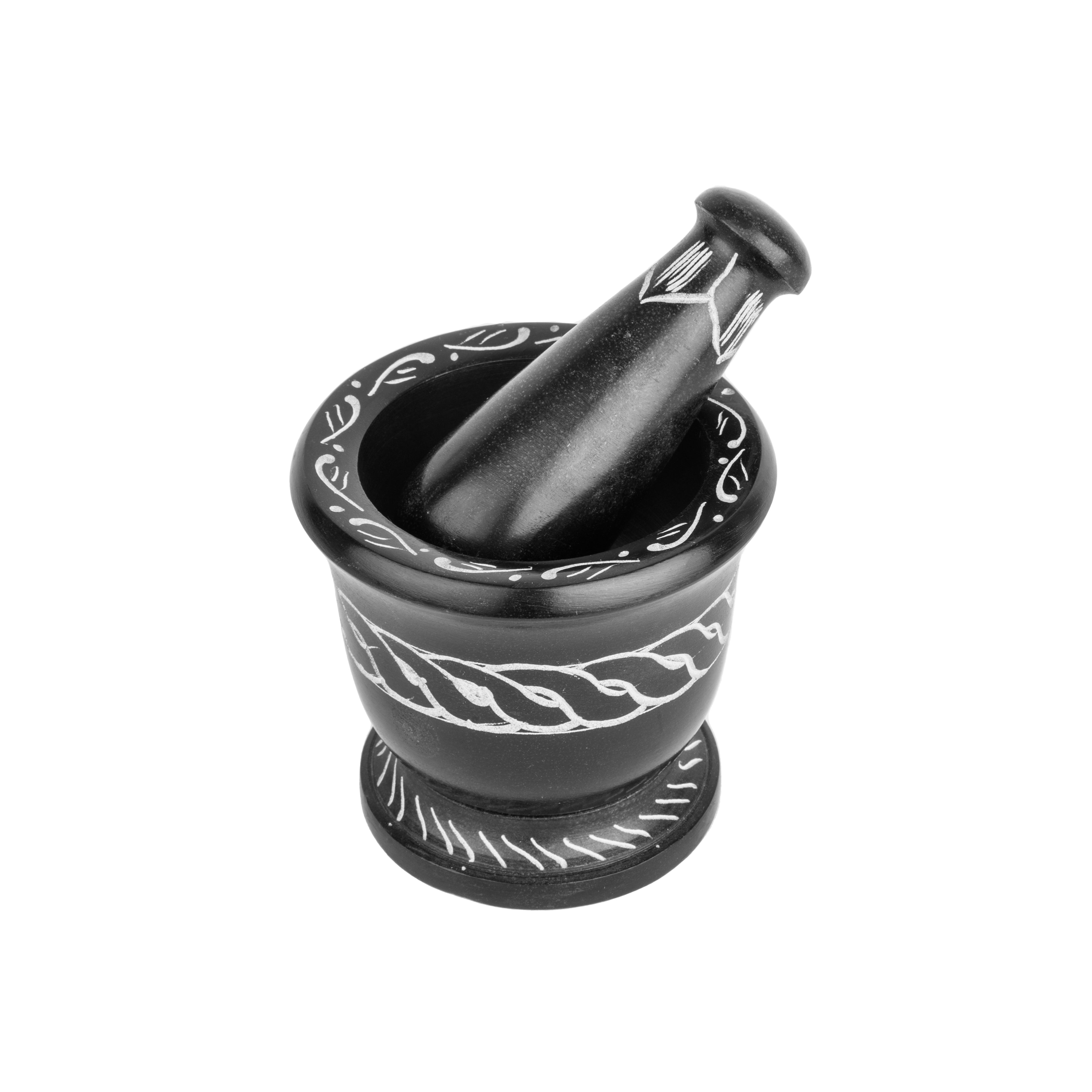K&M Mortar & Pestle - Black Marble