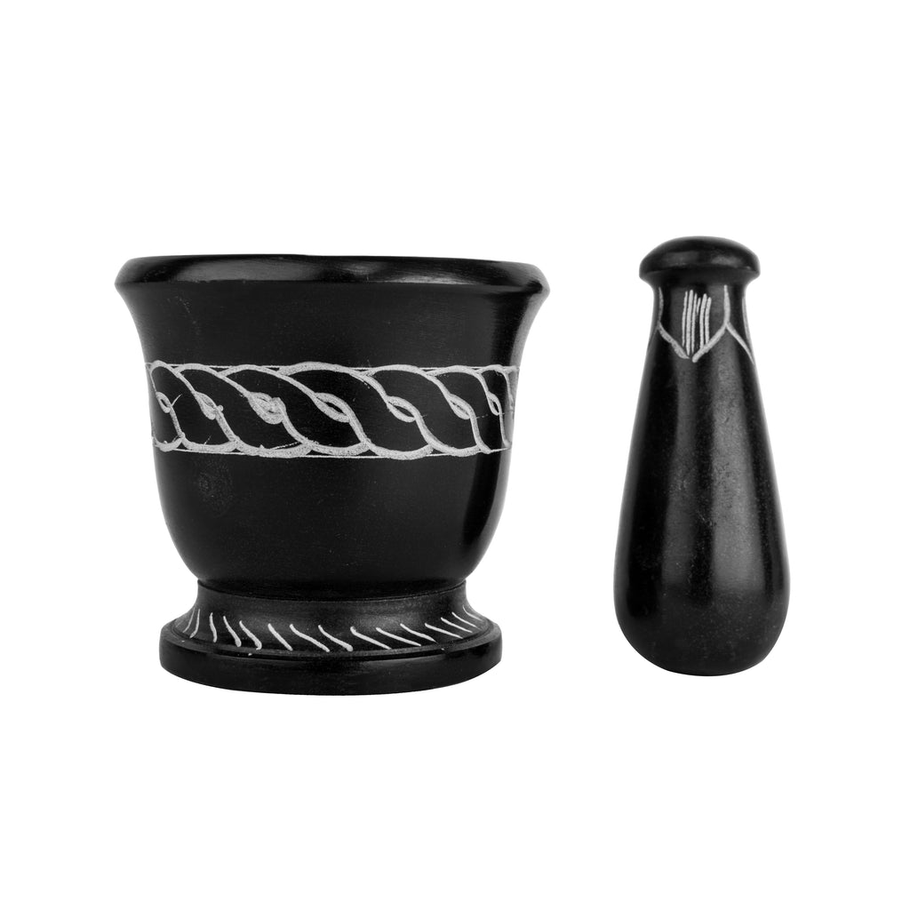 K&M Mortar & Pestle - Black Marble