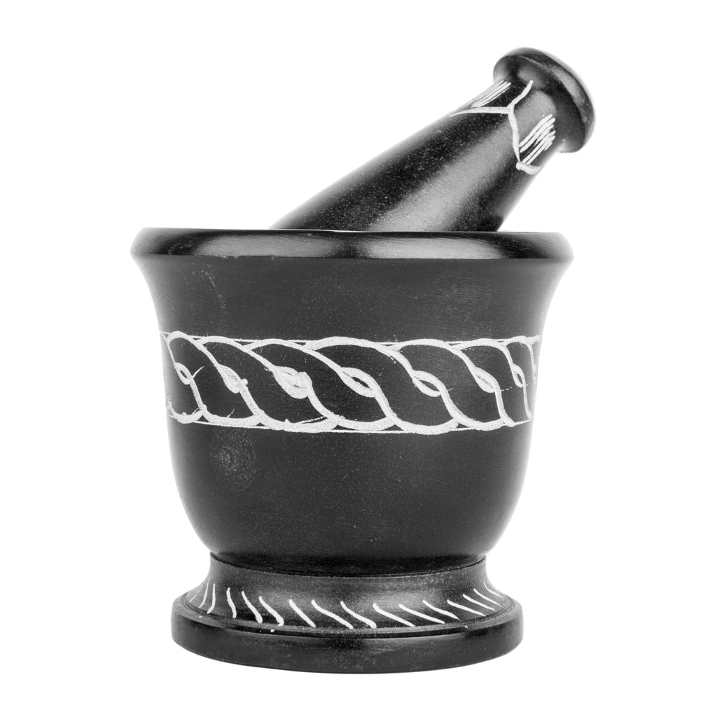 K&M Mortar & Pestle - Black Marble
