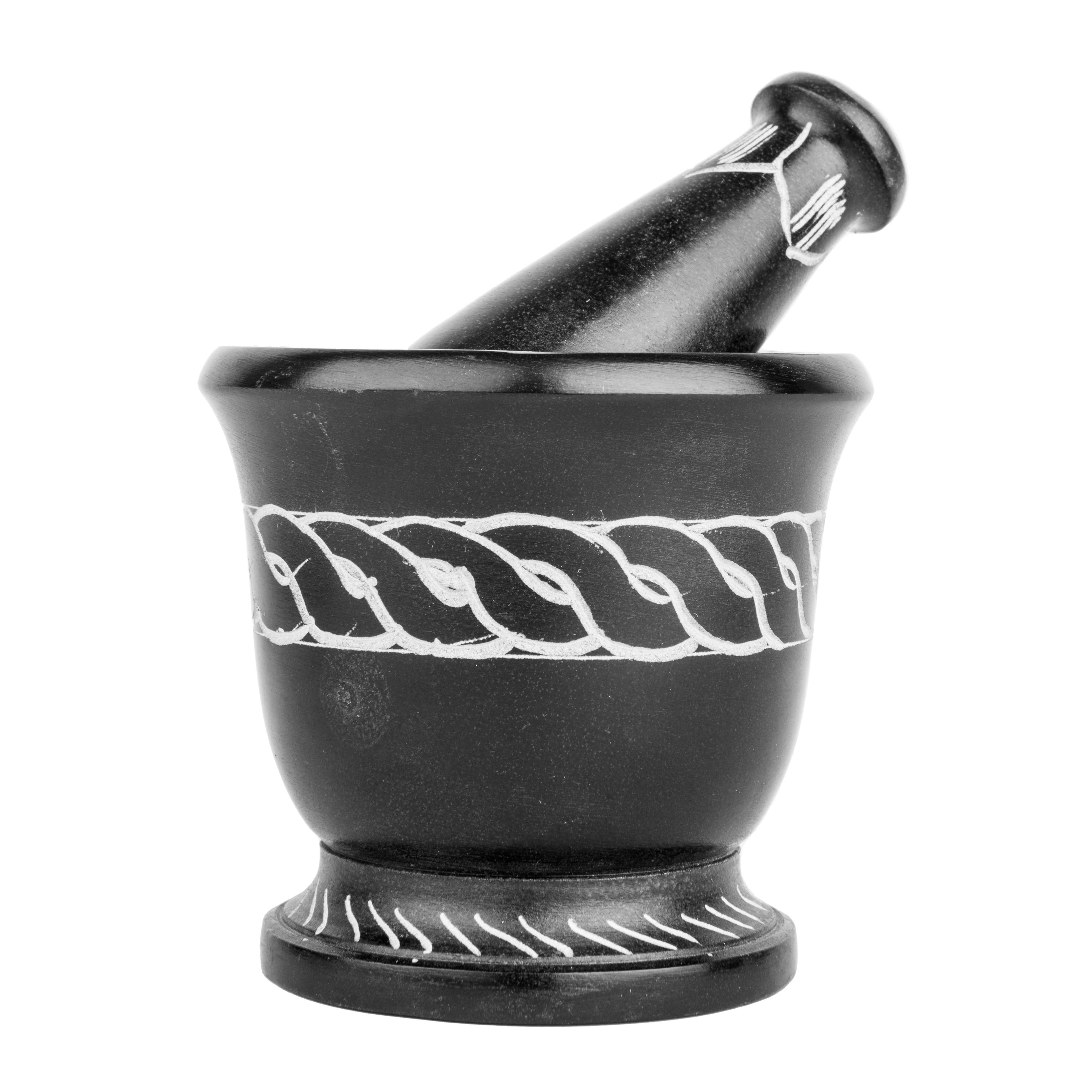 K&M Mortar & Pestle - Black Marble