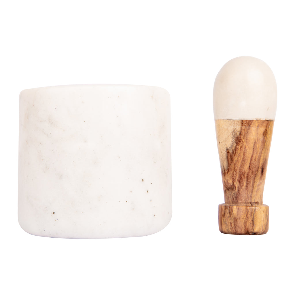 K&M White Mortar Pestle