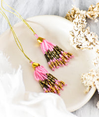 Light Pink - Brown - Golden / Chandelier