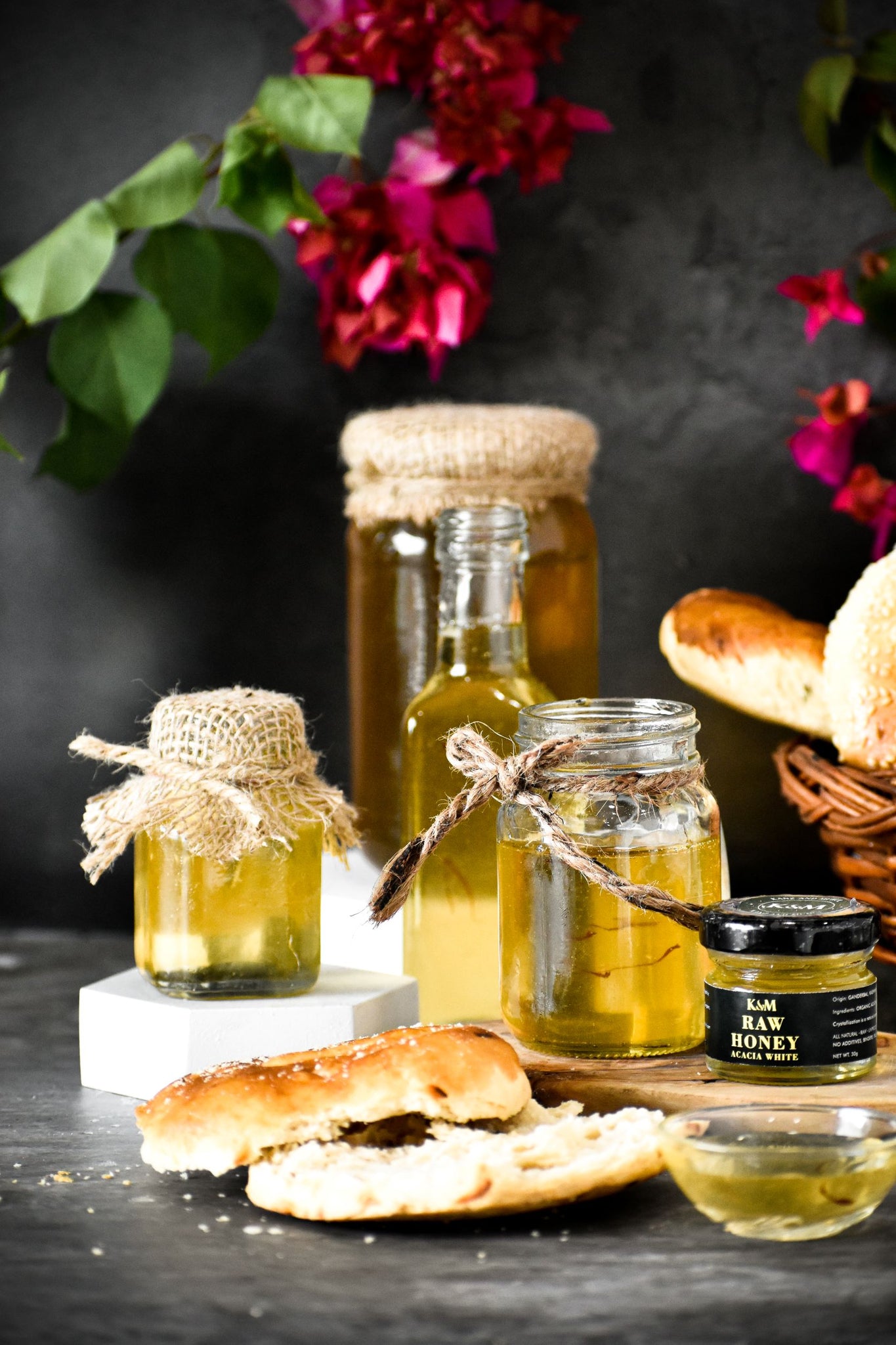 K&M Kashmiri Acacia Honey - 100% Raw & Natural / Kashmiri Saffron Honey