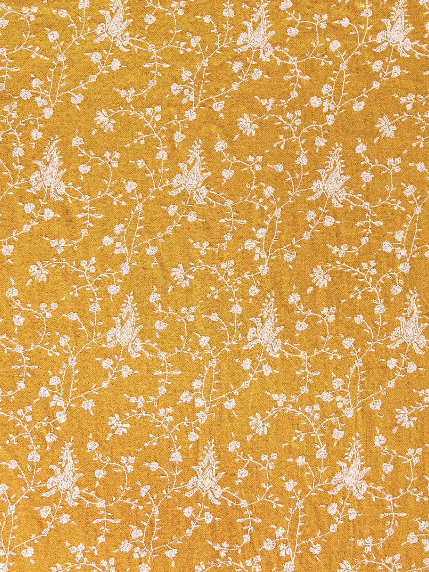 Mustard Sozni Pashmina stole