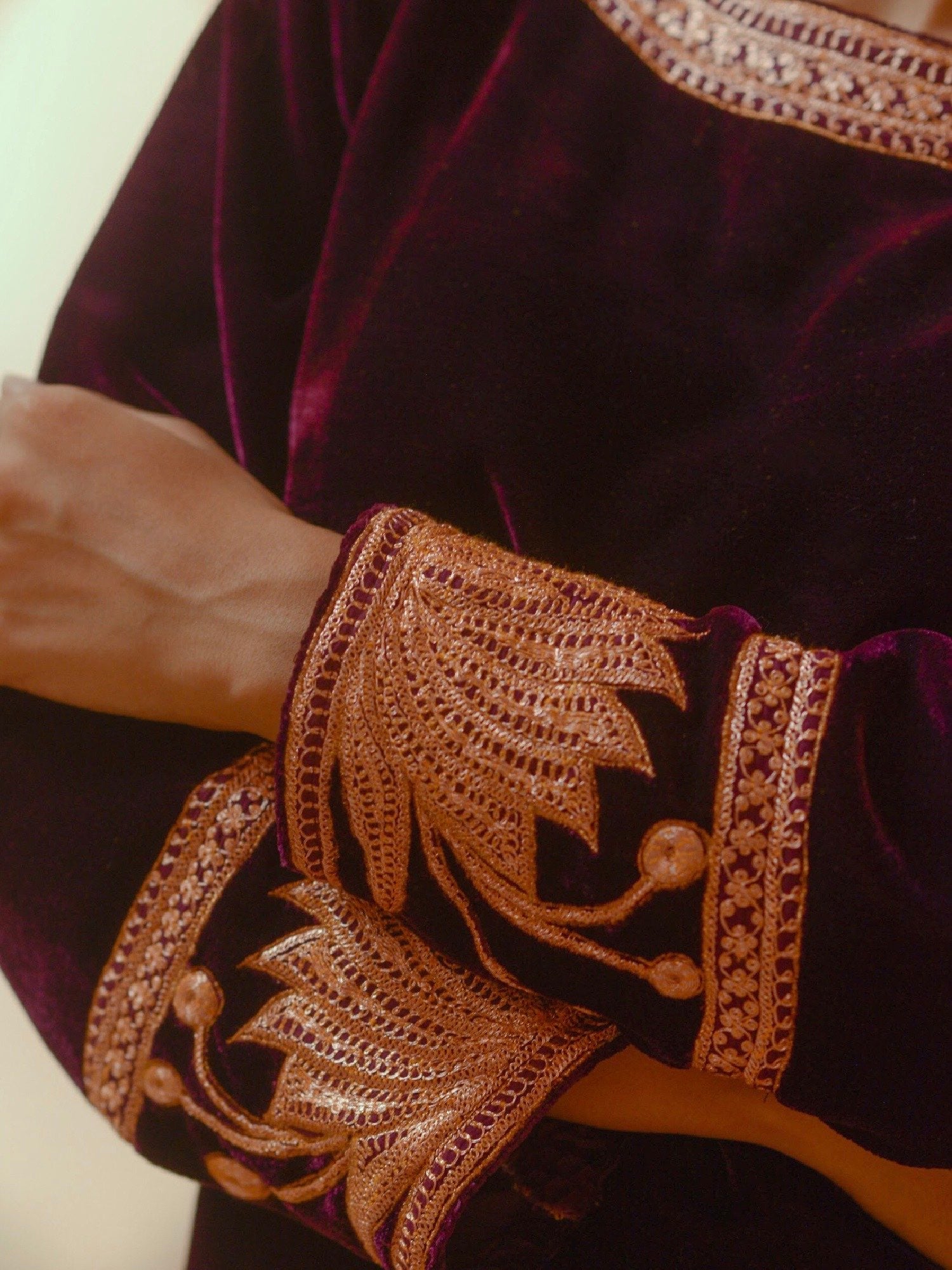 Wine Kurta Pant Set