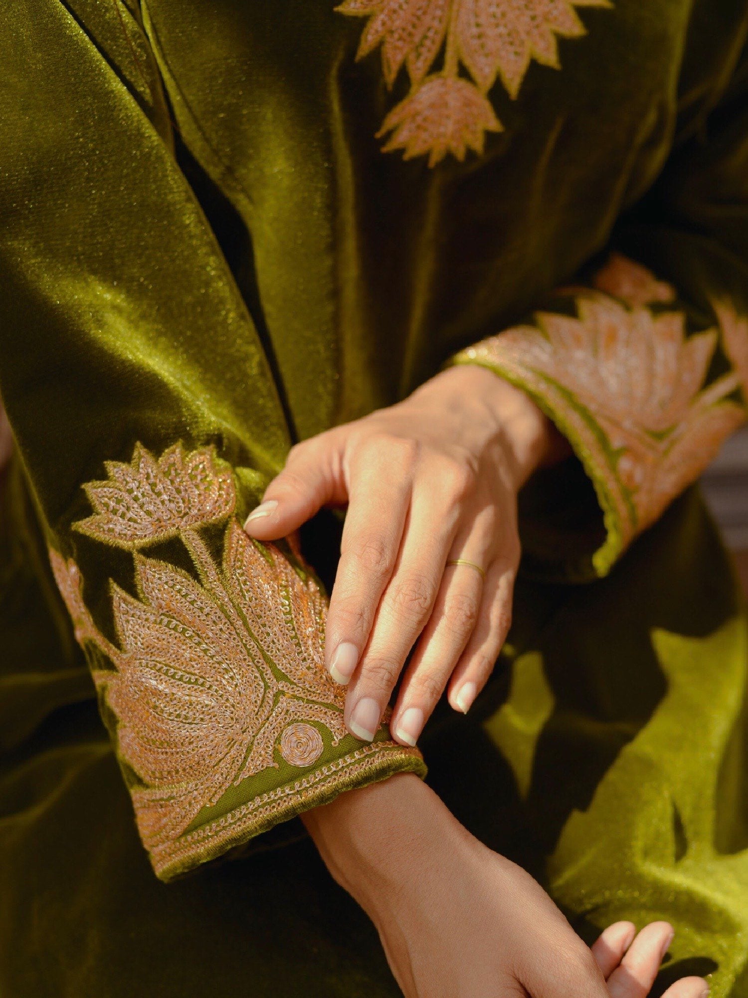 Olive Kurta Pant Set