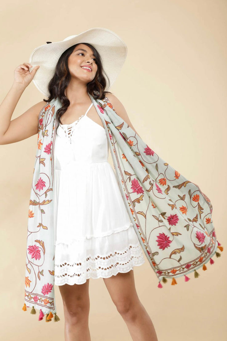 Sky Blue Summer Stole