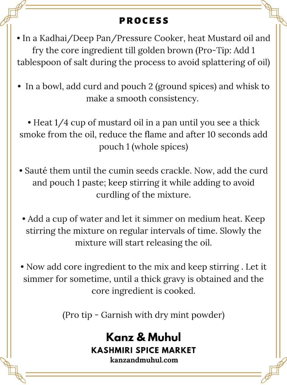 Spices Blend (Roganjosh + Yakhni)