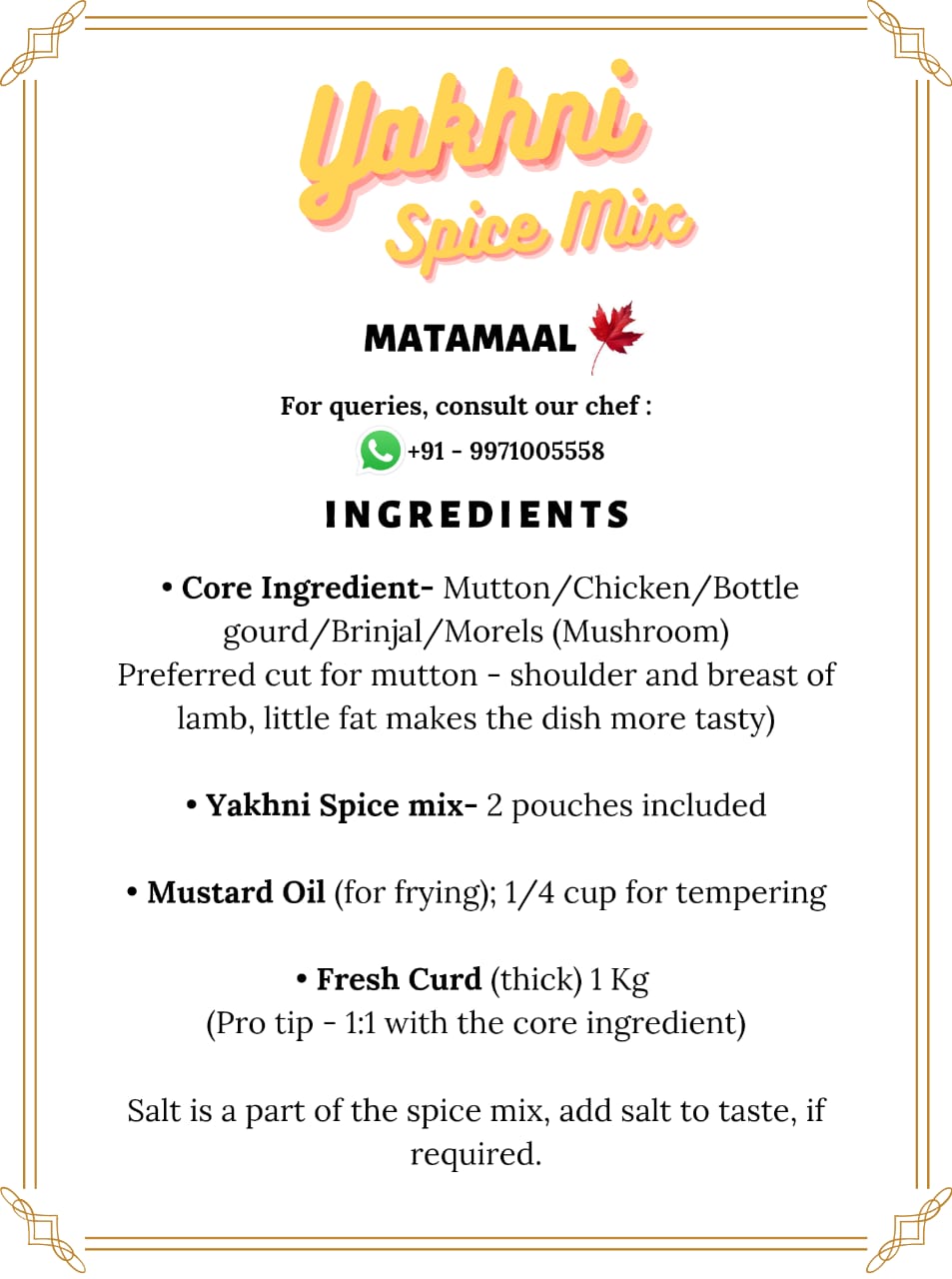 Spices Blend (Roganjosh + Yakhni)